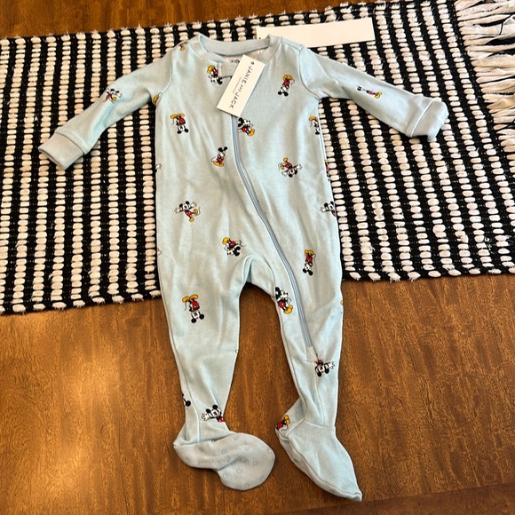JANIE and JACK X Disney BABY GOOD NIGHT FOOTED PAJAMAS MICKEY MOUSE - Picture 4 of 11